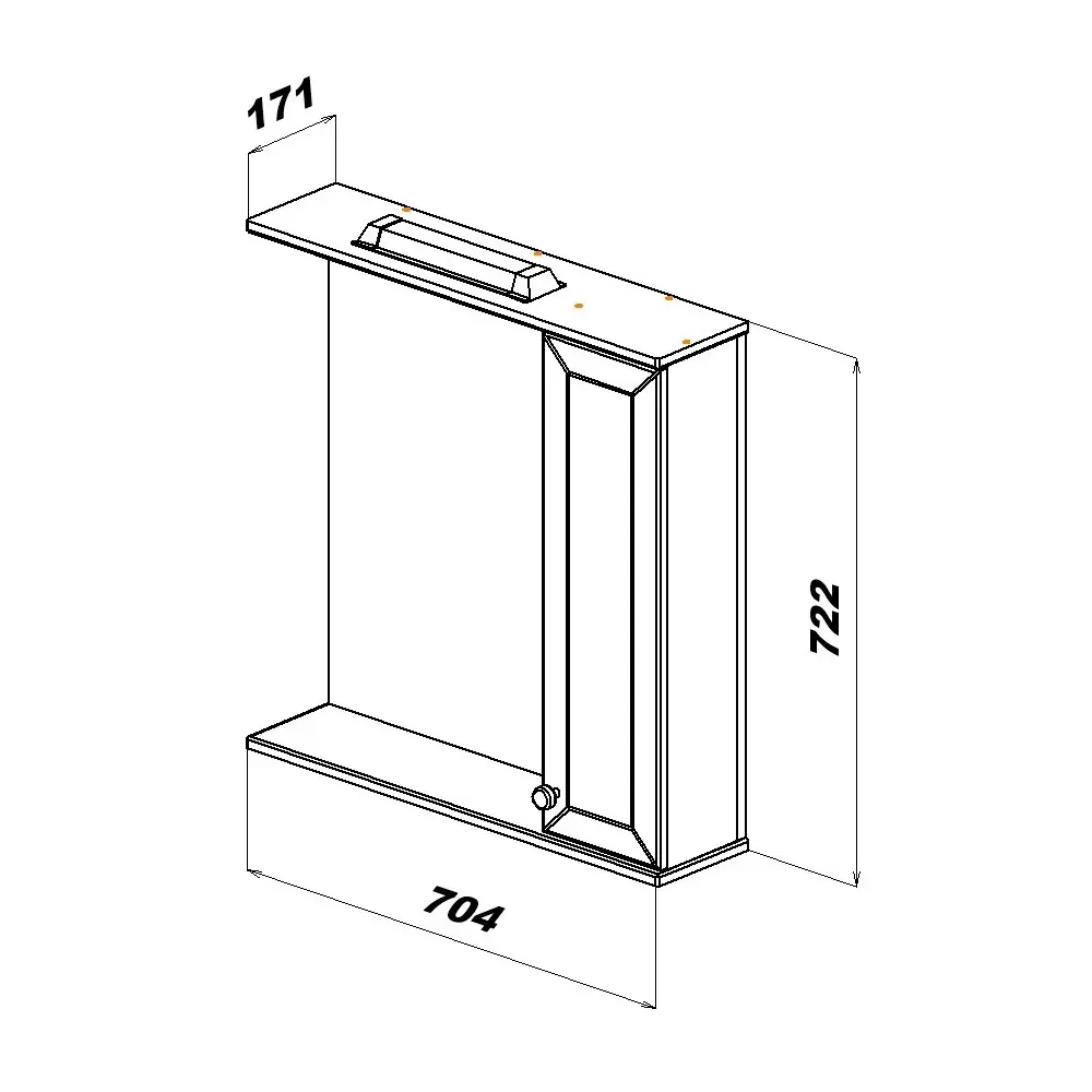 Фото 11 Зеркальный шкафчик для ванной комнаты SanStar Бриз 70 Фото 11 Зеркальный шкафчик для ванной комнаты SanStar Бриз 70