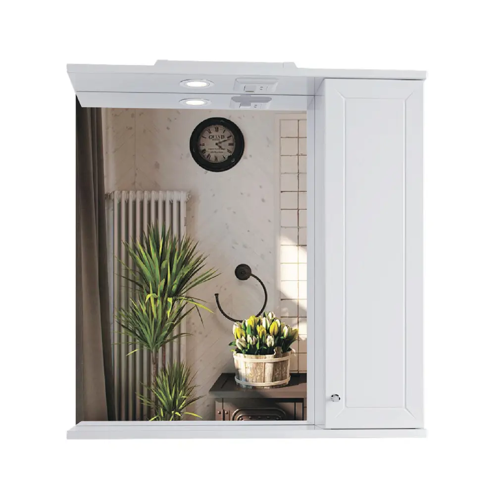 Фото Зеркальный шкафчик для ванной комнаты SanStar Бриз 70 Фото Зеркальный шкафчик для ванной комнаты SanStar Бриз 70