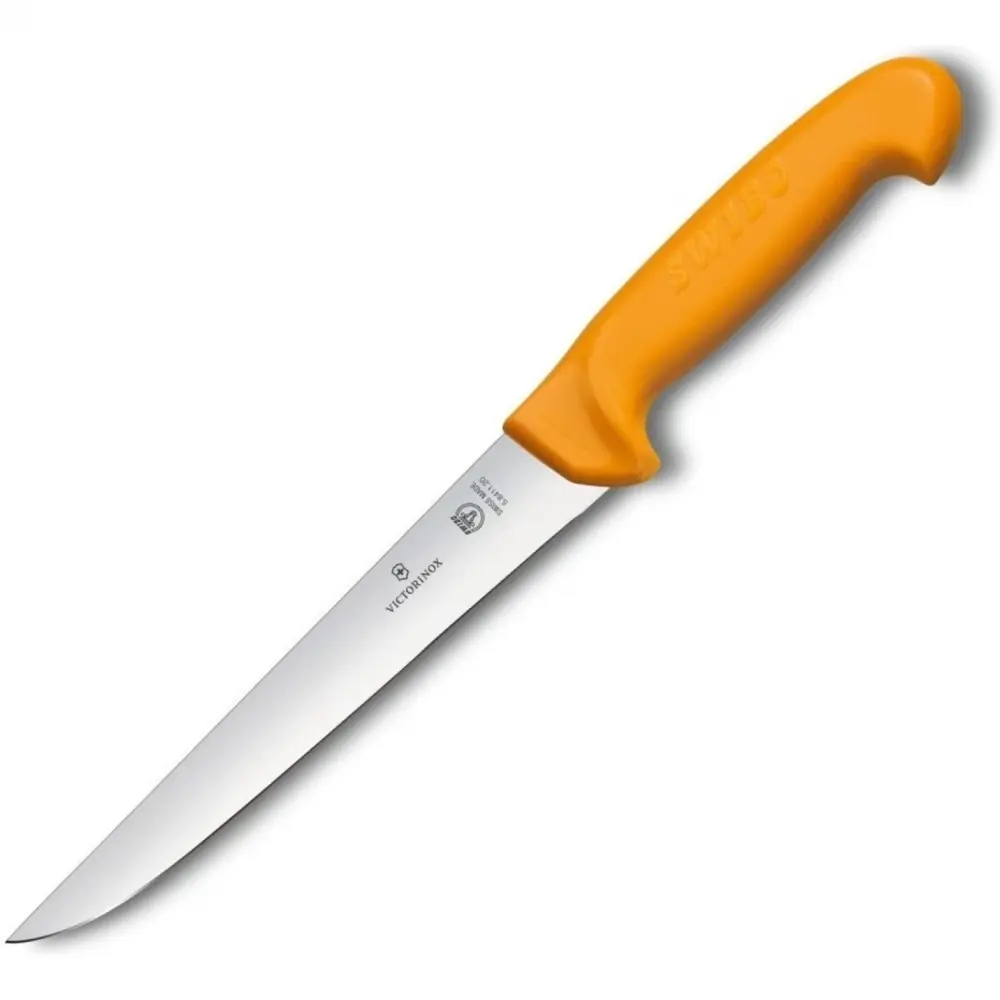 Фото Кухонный нож разделочный Victorinox лезвие прямое 18 см цвет оранжевый Фото Кухонный нож разделочный Victorinox лезвие прямое 18 см цвет оранжевый