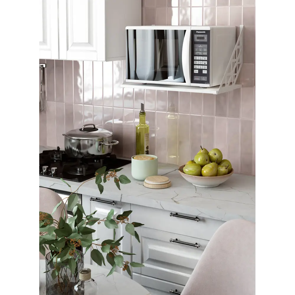 Фото 2 Настенная полка Regent style 55x33 см ЛДСП цвет белый Фото 2 Настенная полка Regent style 55x33 см ЛДСП цвет белый