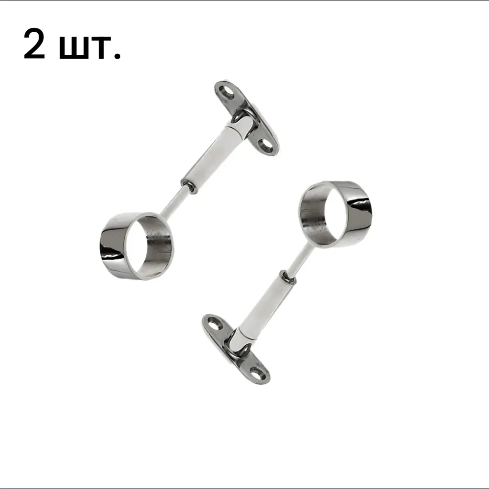 Фото Держатель трубы к стене регулируемый проходной ⌀25мм 2шт Фото Держатель трубы к стене регулируемый проходной ⌀25мм 2шт