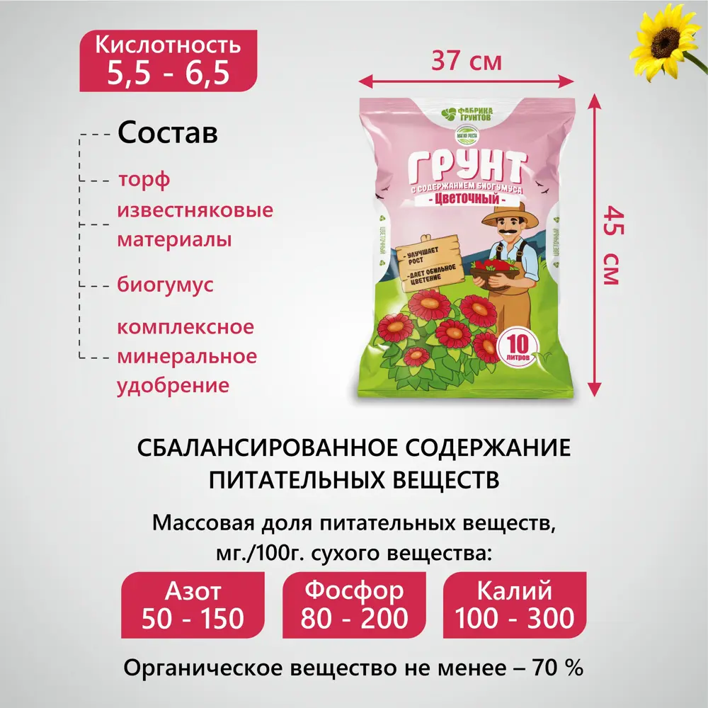 Фото 2 Грунт для растений и цветов Грядки Лейки Цветочный с Биогумусом 10 л Фото 2 Грунт для растений и цветов Грядки Лейки Цветочный с Биогумусом 10 л