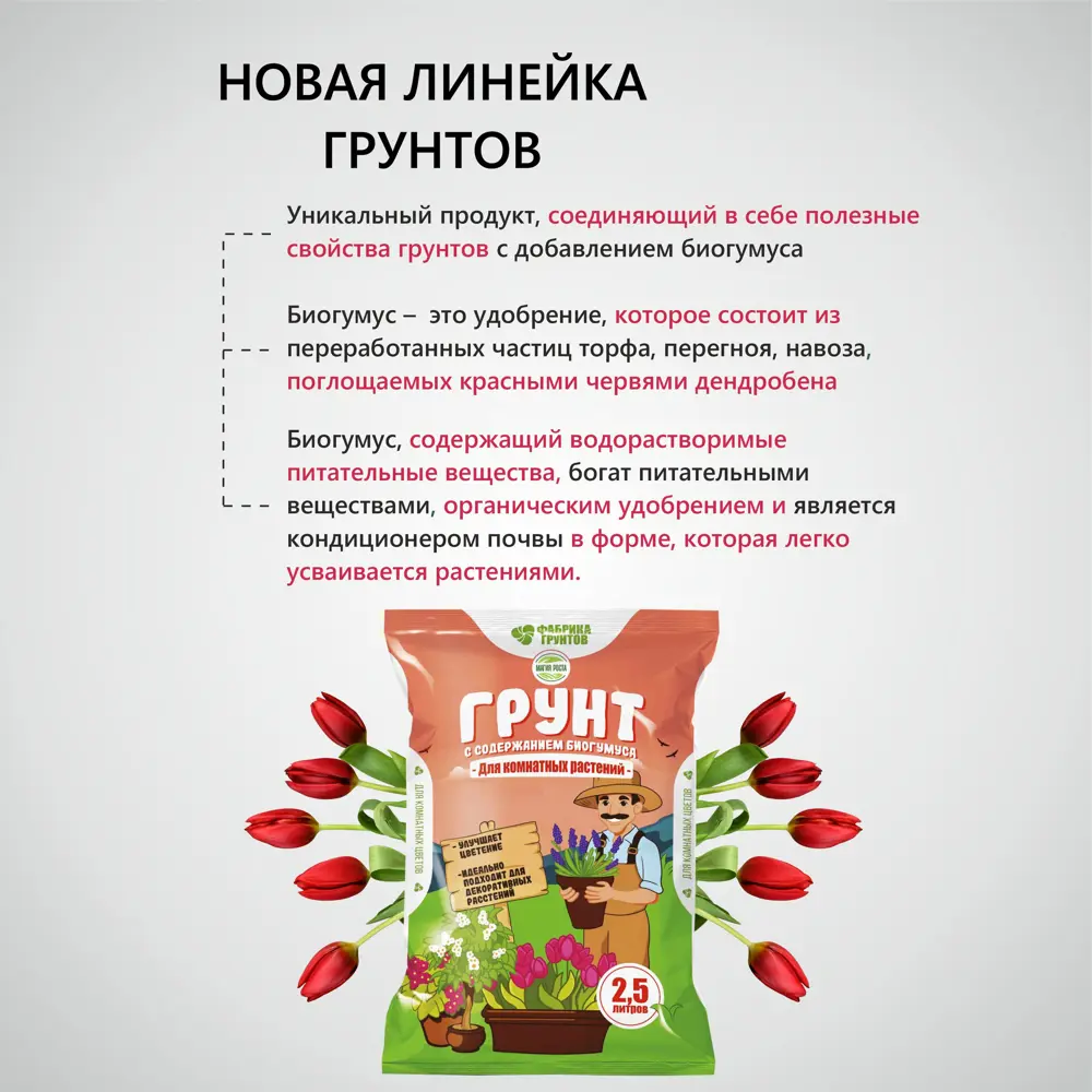 Фото 4 Грунт для комнатных растений Грядки-Лейки с Биогумусом 2.5 л Фото 4 Грунт для комнатных растений Грядки-Лейки с Биогумусом 2.5 л