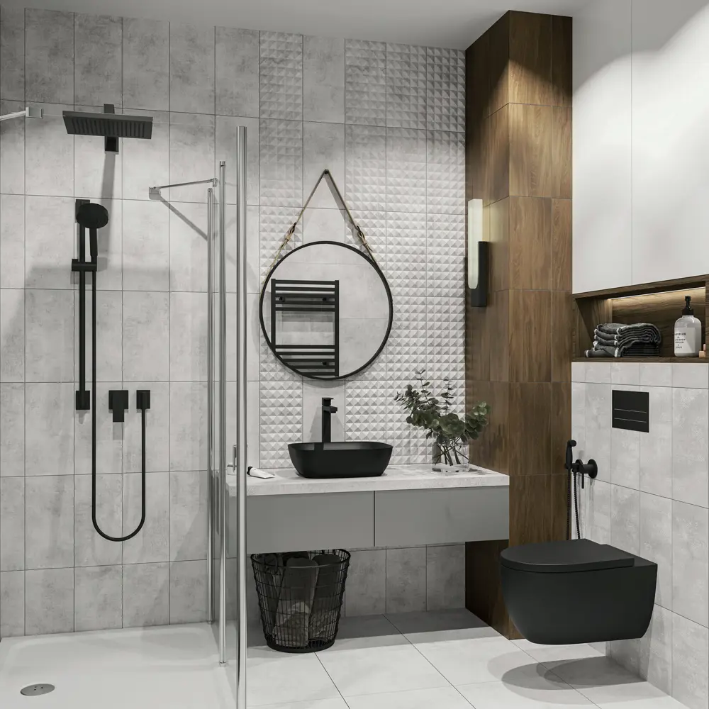 Фото 6 Плитка настенная Culto Asana Cemento H 20x40 см 1.2 м² матовая цвет серый цемент Фото 6 Плитка настенная Culto Asana Cemento H 20x40 см 1.2 м² матовая цвет серый цемент