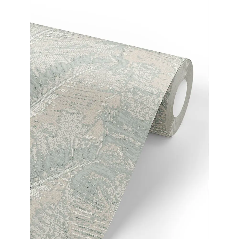 Фото 2 Обои флизелиновые Monte solaro Fern 1.06 м бледно-зеленые 9193-03