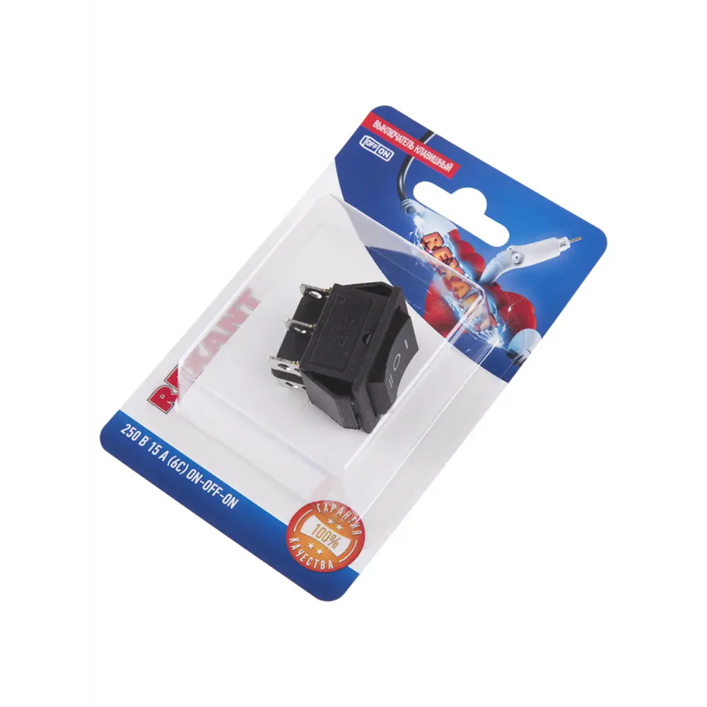 Фото 4 Выключатель Rexant RWB-508 SC-767 06-0308-B On-off-on 1 клавиша с нейтралью цвет черный Фото 4 Выключатель Rexant RWB-508 SC-767 06-0308-B On-off-on 1 клавиша с нейтралью цвет черный