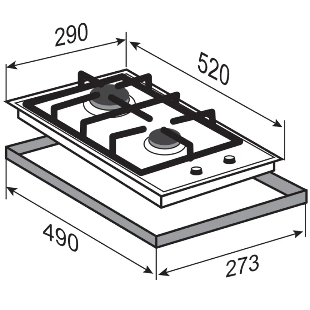 Фото 3 Газовая варочная панель Zigmund & Shtain M 26.3 W 29 см 2 конфорки цвет белый Фото 3 Газовая варочная панель Zigmund & Shtain M 26.3 W 29 см 2 конфорки цвет белый