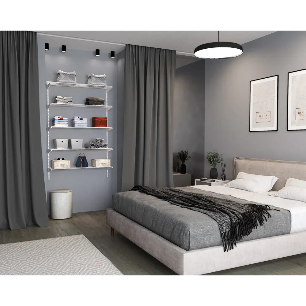 Фото 4 Комплект гардеробной системы Volazzi home Премиум 3 90x156x30 см цвет белый Фото 4 Комплект гардеробной системы Volazzi home Премиум 3 90x156x30 см цвет белый