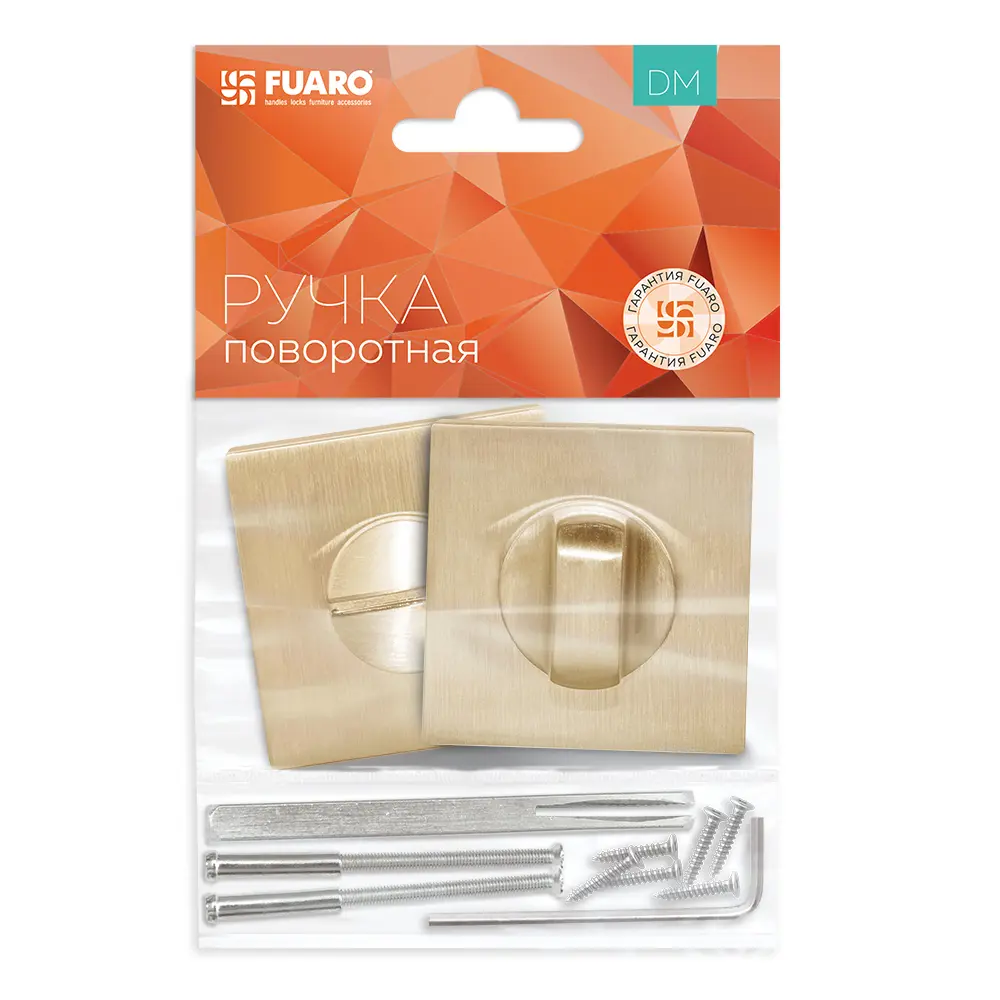 Фото 3 Ручка поворотная Fuaro BK6.K.DM51 (BK6 DM) SSG-39 сатинированное золото Фото 3 Ручка поворотная Fuaro BK6.K.DM51 (BK6 DM) SSG-39 сатинированное золото