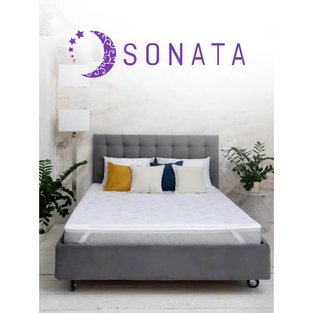 Фото 12 Матрас-топпер ортопедический Sonata 160x190x8 см с массажным эффектом беспружинный двуспальный Фото 12 Матрас-топпер ортопедический Sonata 160x190x8 см с массажным эффектом беспружинный двуспальный