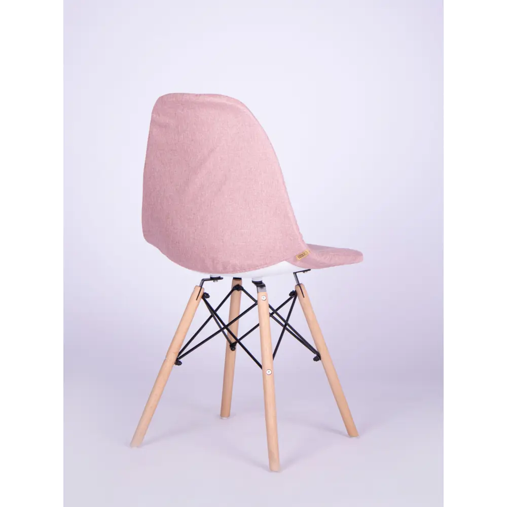 Фото 3 Чехол на стул со спинкой PROtect 11592, 40x46 см, ткань Laguna рогожка, розовый, на модели Eames, Aspen, Giardino Фото 3 Чехол на стул со спинкой PROtect 11592, 40x46 см, ткань Laguna рогожка, розовый, на модели Eames, Aspen, Giardino