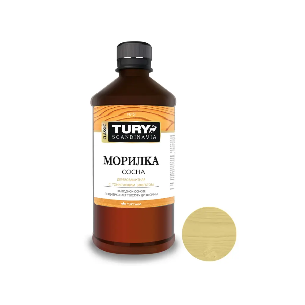 Фото Морилка для дерева TURY 00002006039 0.5 л цвет сосна Фото Морилка для дерева TURY 00002006039 0.5 л цвет сосна