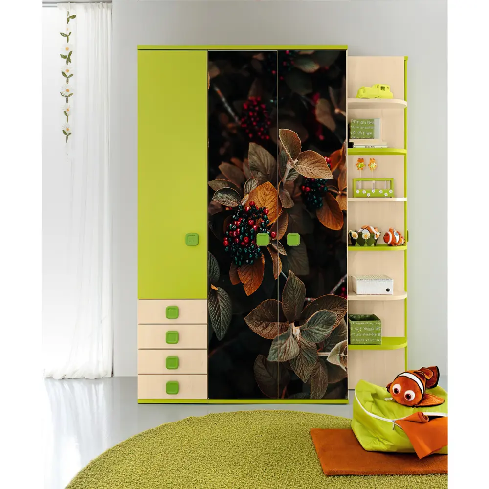 Фото 2 Пленка самоклеящаяся универсальная Wallfix W555 0.95x2.2 м, цвет черный, зеленый, рыжий Фото 2 Пленка самоклеящаяся универсальная Wallfix W555 0.95x2.2 м, цвет черный, зеленый, рыжий