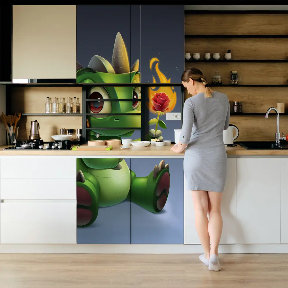 Фото 4 Пленка самоклеящаяся универсальная Wallfix W401 0.95x2.2 м, цвет зеленый Фото 4 Пленка самоклеящаяся универсальная Wallfix W401 0.95x2.2 м, цвет зеленый