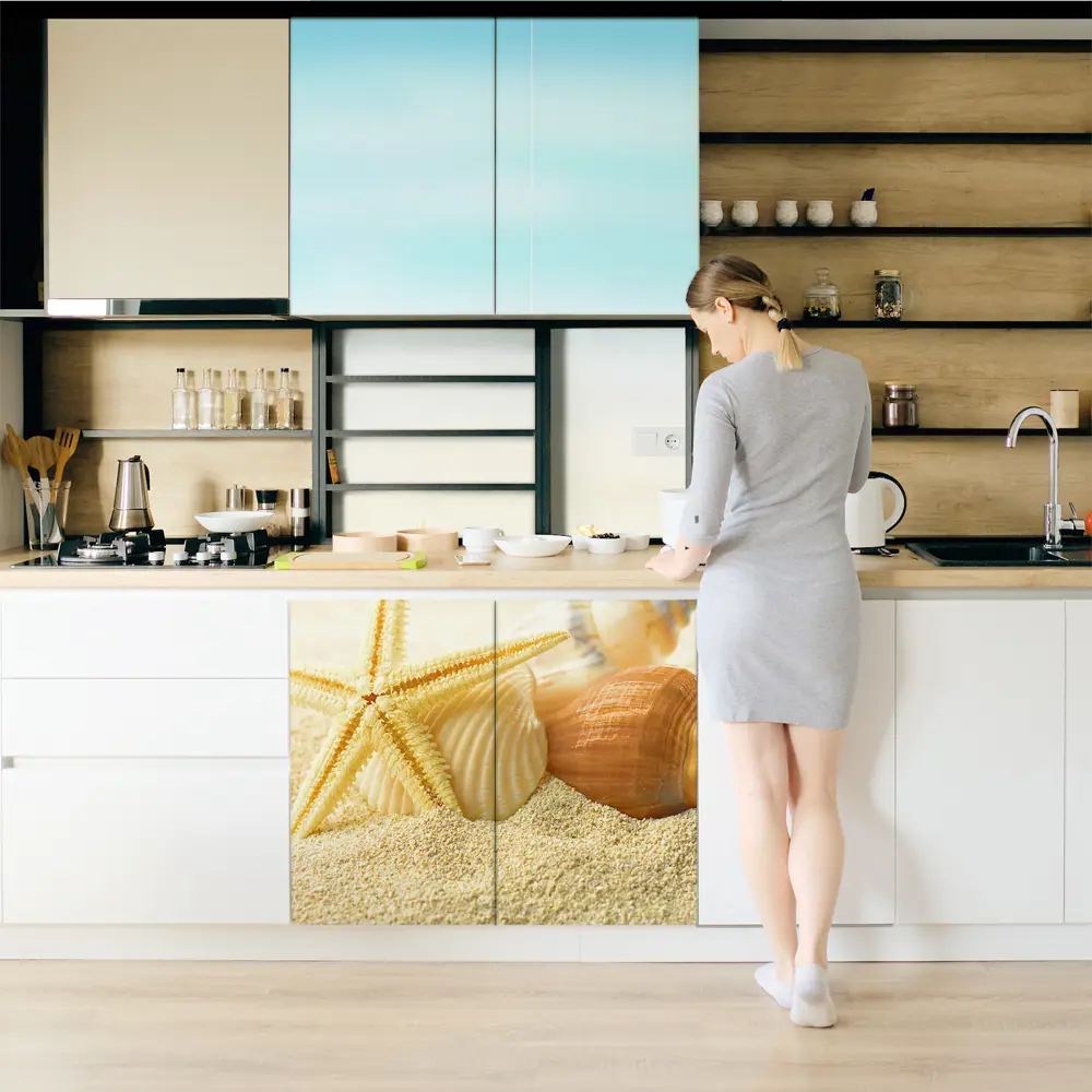 Фото 4 Пленка самоклеящаяся универсальная Wallfix W473 0.95x2.2 м, цвет голубой, светло-бежевый, рыжий Фото 4 Пленка самоклеящаяся универсальная Wallfix W473 0.95x2.2 м, цвет голубой, светло-бежевый, рыжий