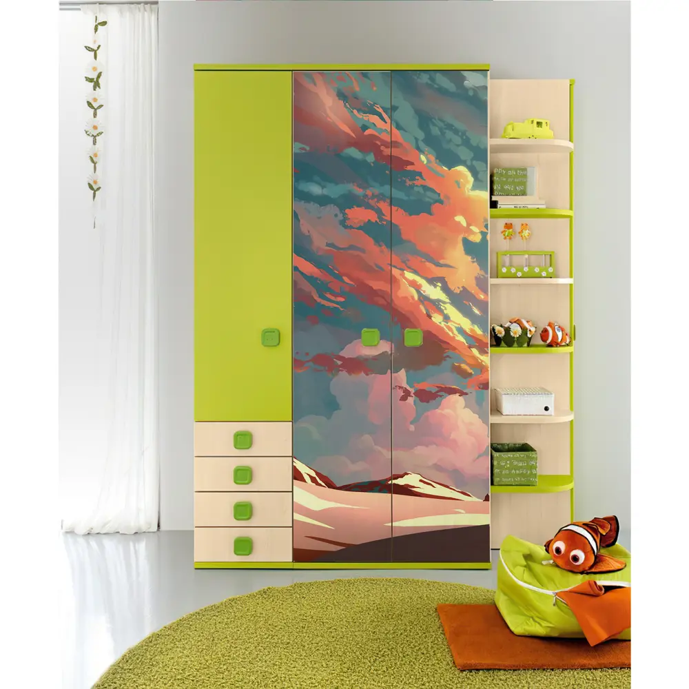 Фото 2 Пленка самоклеящаяся универсальная Wallfix W476 0.95x2.2 м, цвет оранжевый, розовый, бирюзовый