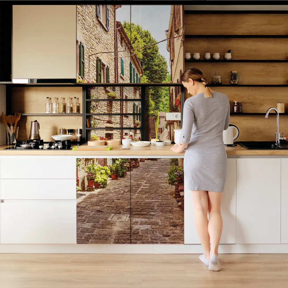 Фото 4 Пленка самоклеящаяся универсальная Wallfix W535 0.95x2.2 м, цвет серый, песочный, зеленый Фото 4 Пленка самоклеящаяся универсальная Wallfix W535 0.95x2.2 м, цвет серый, песочный, зеленый