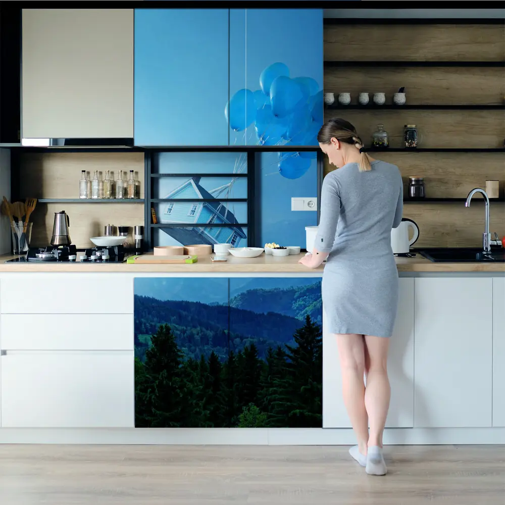 Фото 4 Пленка самоклеящаяся универсальная Wallfix W540 0.95x2.2 м, цвет голубой Фото 4 Пленка самоклеящаяся универсальная Wallfix W540 0.95x2.2 м, цвет голубой