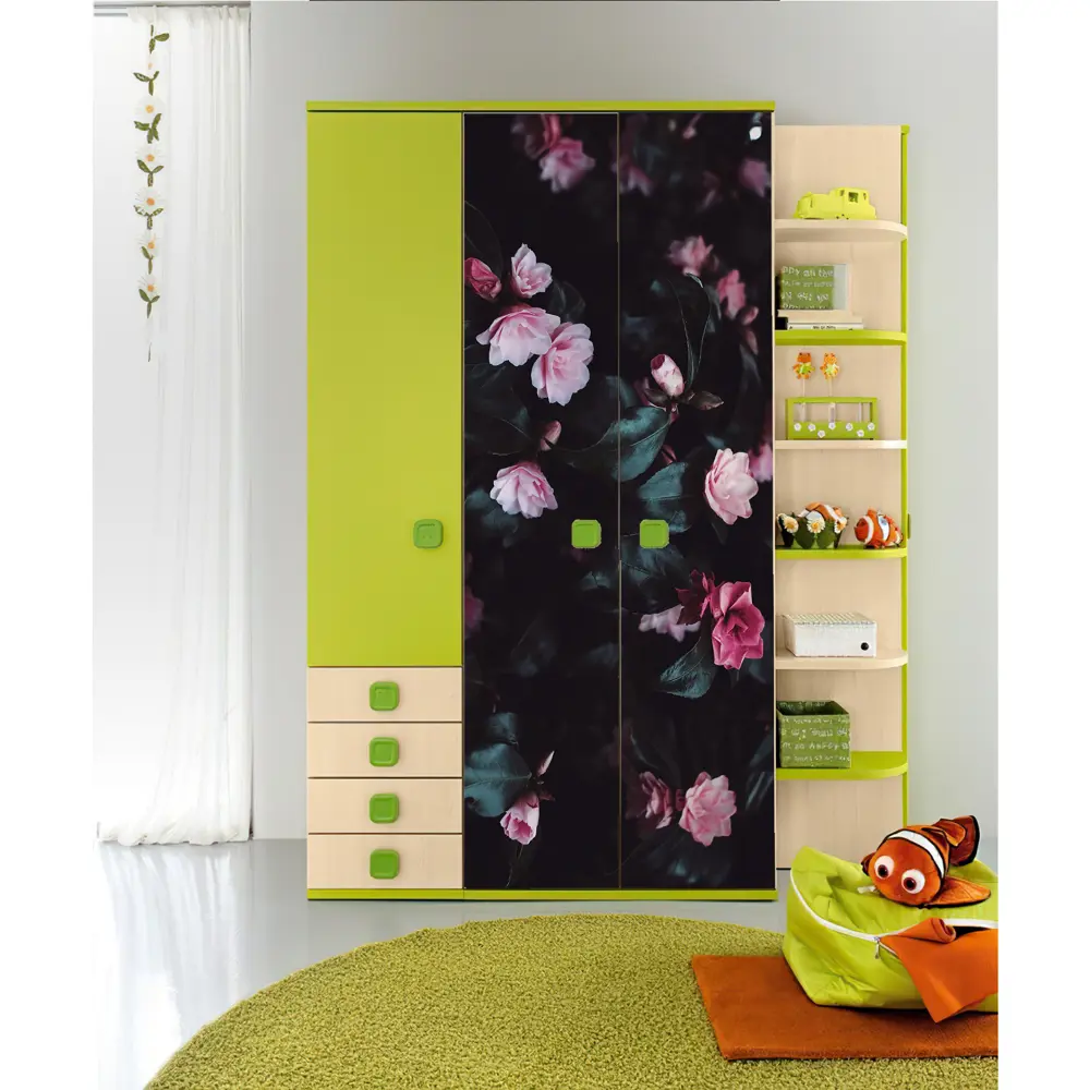 Фото 2 Пленка самоклеящаяся универсальная Wallfix W557 0.95x2.2 м, цвет темно-зеленый, светло-розовый Фото 2 Пленка самоклеящаяся универсальная Wallfix W557 0.95x2.2 м, цвет темно-зеленый, светло-розовый