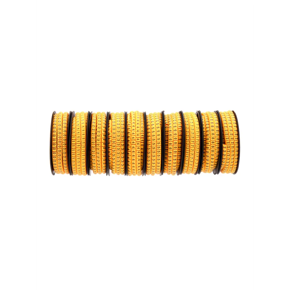 Фото 3 Маркеры на кабель d3.6-7.4 мм цифры 0-9, комплект 10 роликов (EC-2) REXANT Фото 3 Маркеры на кабель d3.6-7.4 мм цифры 0-9, комплект 10 роликов (EC-2) REXANT