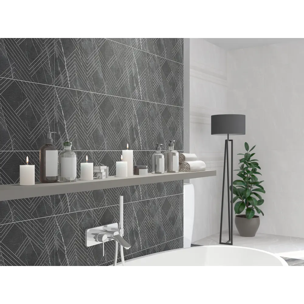 Фото 2 Плитка Настенная Azori Hygge Light Mix 315X630 Белая 1.59М2, цена за упаковку Фото 2 Плитка Настенная Azori Hygge Light Mix 315X630 Белая 1.59М2, цена за упаковку