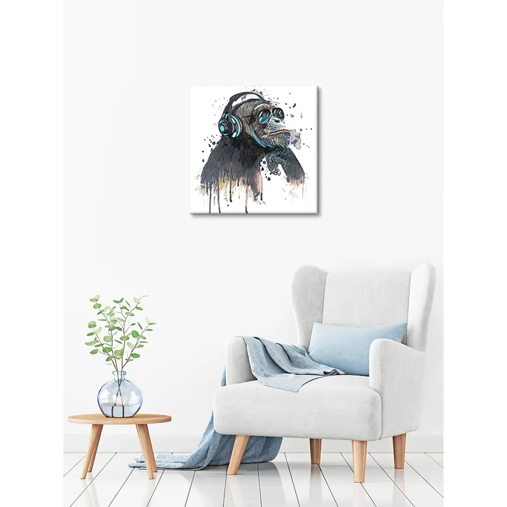 Фото 5 Картина на холсте Postermarket "Обезьяна хипстер" 40x40 см Фото 5 Картина на холсте Postermarket "Обезьяна хипстер" 40x40 см