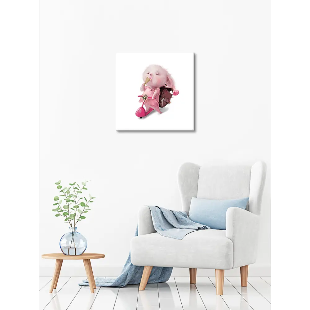 Фото 4 Картина на холсте Postermarket "Зайка на велосипеде" 40x40 см Фото 4 Картина на холсте Postermarket "Зайка на велосипеде" 40x40 см