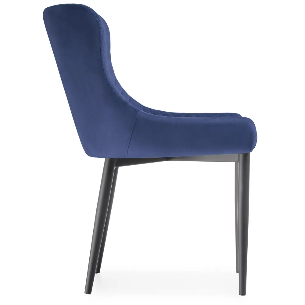 Фото 4 Стул Woodville Teo 53x81x62 см велюр цвет синий/темно-синий
