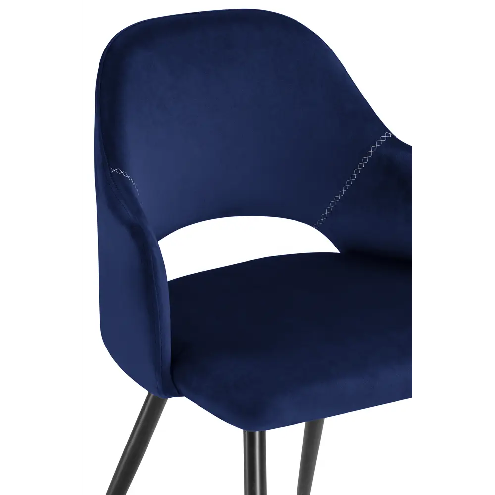Фото 7 Стул Woodville Konor 54x79x55 см велюр цвет темно-синий
