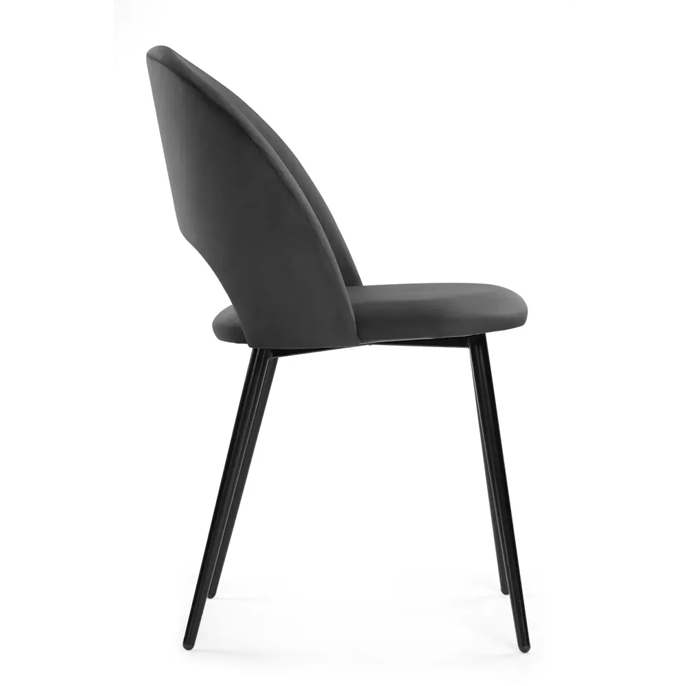 Фото 4 Стул Woodville Ирре 49x82.50x52 см велюр цвет черный/серый