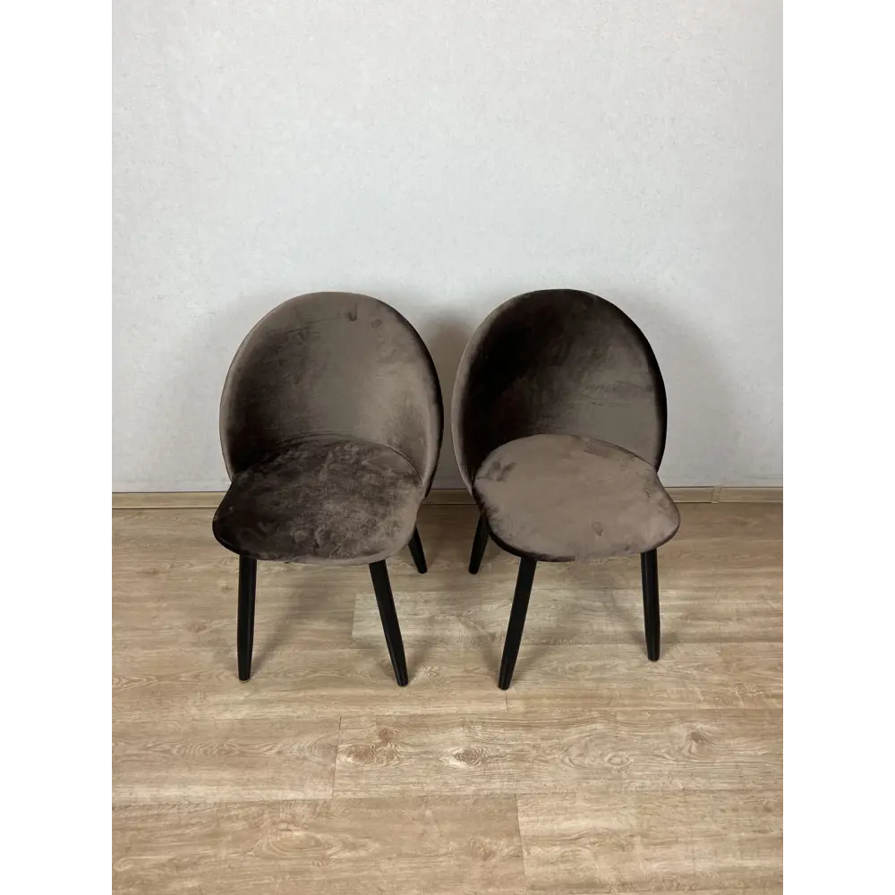 Фото 3 Комплект стульев 2 шт Solarius Мокка 50x82x45 см велюр цвет коричневый/черный Фото 3 Комплект стульев 2 шт Solarius Мокка 50x82x45 см велюр цвет коричневый/черный