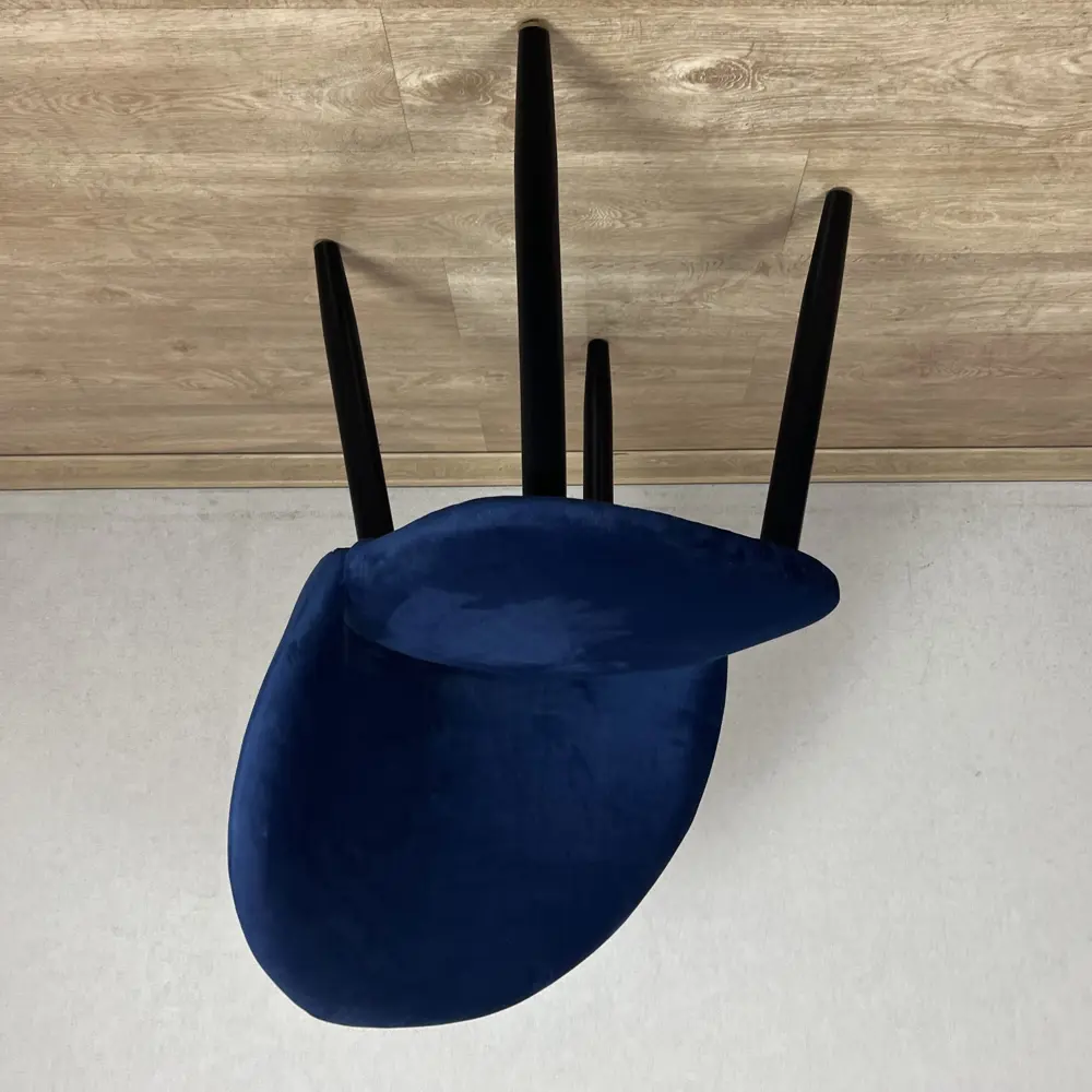 Фото 4 Стул Solarius Мокка 50x82x45 см велюр цвет синий/черный Фото 4 Стул Solarius Мокка 50x82x45 см велюр цвет синий/черный