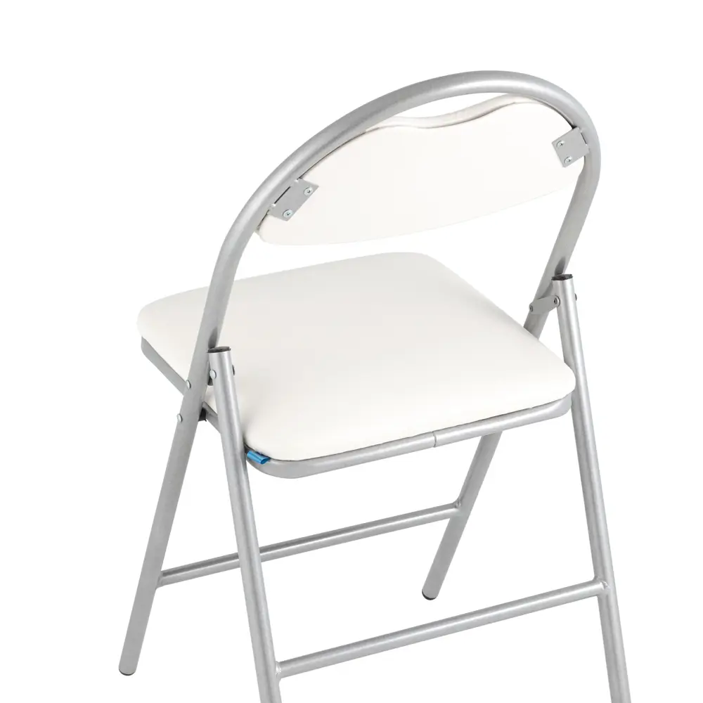 Фото 7 Кухонный стул Hagen 44x82x46 см велюр цвет белый/металлик Фото 7 Кухонный стул Hagen 44x82x46 см велюр цвет белый/металлик