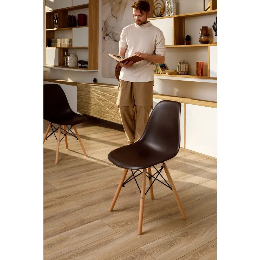 Фото 18 Стул Leon Group Eames Dsw 46x83x41 см полипропилен цвет бежевый Фото 18 Стул Leon Group Eames Dsw 46x83x41 см полипропилен цвет бежевый
