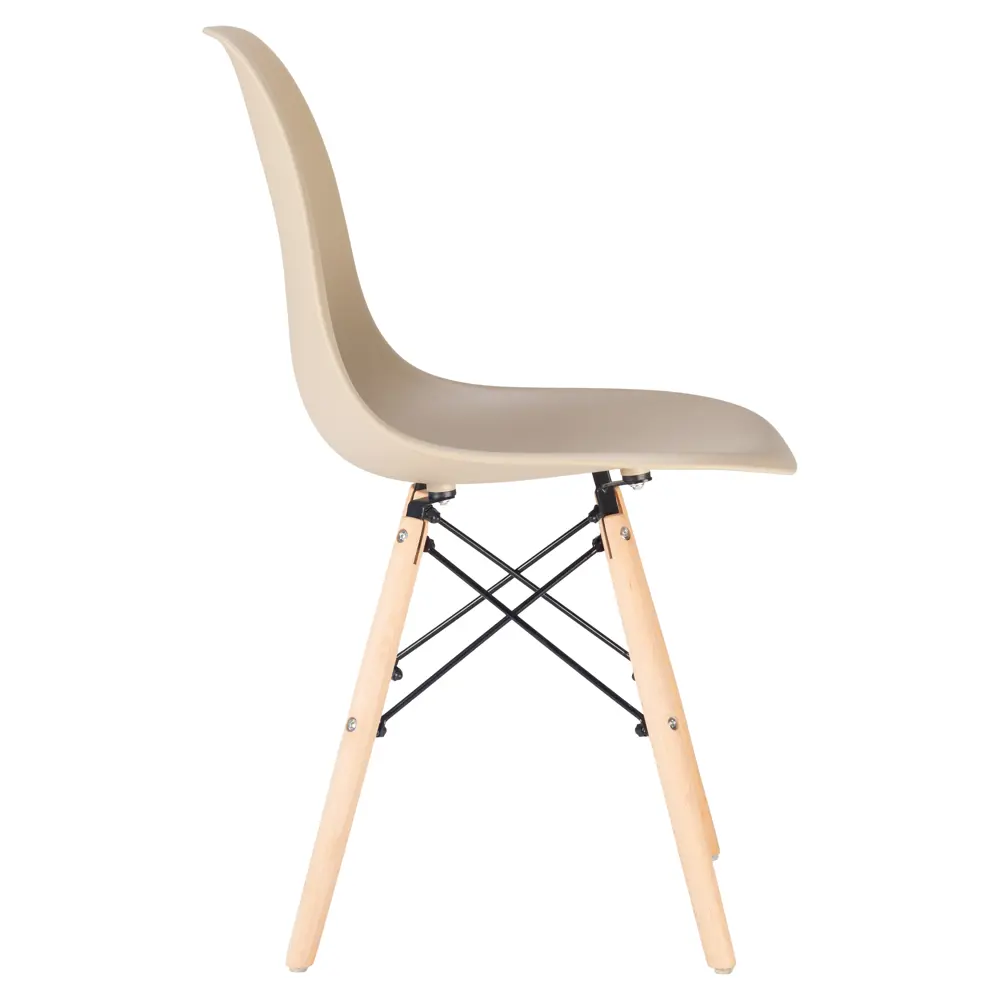 Фото 6 Комплект стульев 2 шт Leon Group Eames Dsw 46x83x41 см полипропилен цвет бежевый Фото 6 Комплект стульев 2 шт Leon Group Eames Dsw 46x83x41 см полипропилен цвет бежевый