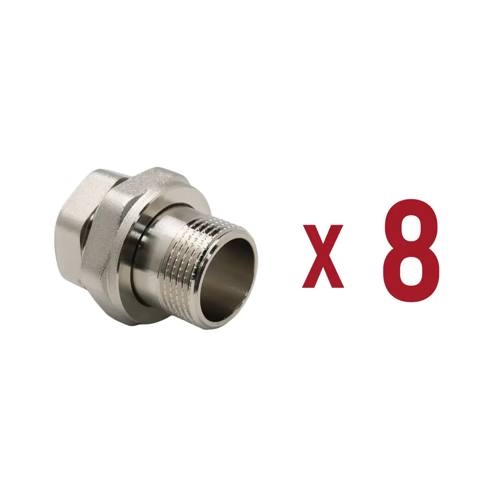 Фото Американка прямая Aqualink 1"x1" ВР-НР латунь 8 шт Фото Американка прямая Aqualink 1"x1" ВР-НР латунь 8 шт