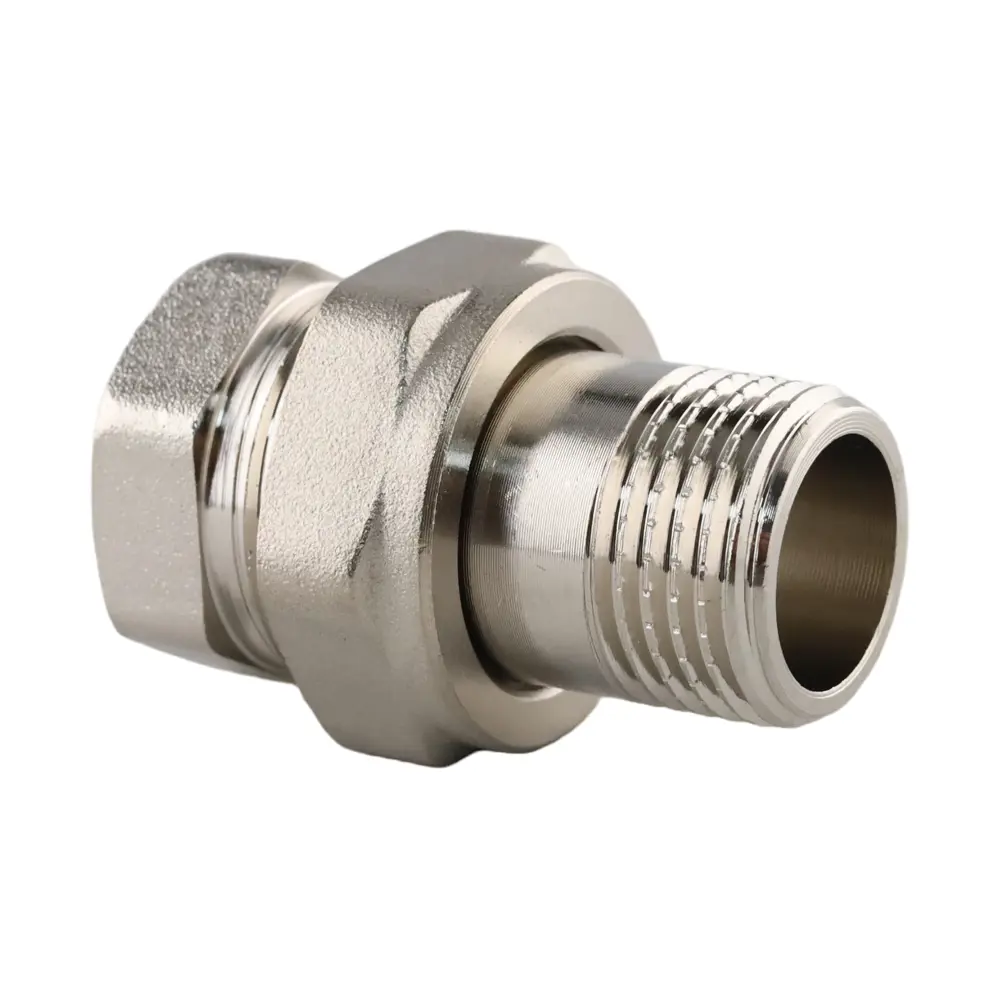 Фото 2 Американка прямая Aqualink 1/2"x1/2" ВР-НР латунь 6 шт