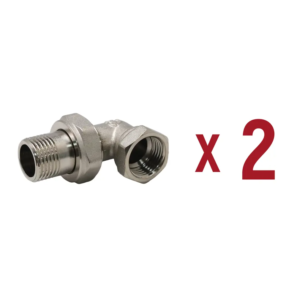 Фото Американка угловая Aqualink 1/2"x1/2" ВР-НР латунь 2 шт Фото Американка угловая Aqualink 1/2"x1/2" ВР-НР латунь 2 шт