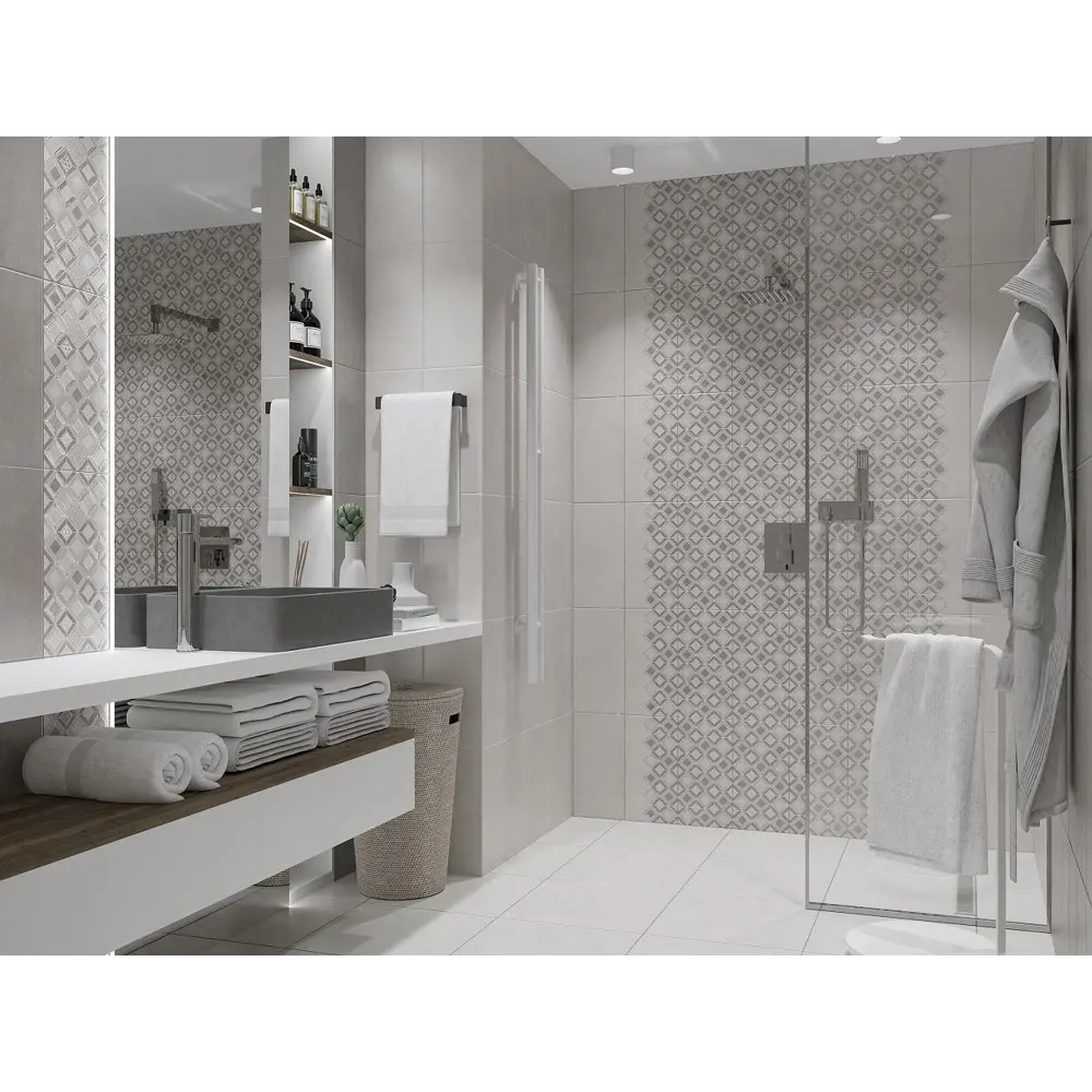 Фото 2 Керамическая плитка Azori 509661101 20.1x40.5см 1.22 м² цвет темно-серый, цена за упаковку Фото 2 Керамическая плитка Azori 509661101 20.1x40.5см 1.22 м² цвет темно-серый, цена за упаковку