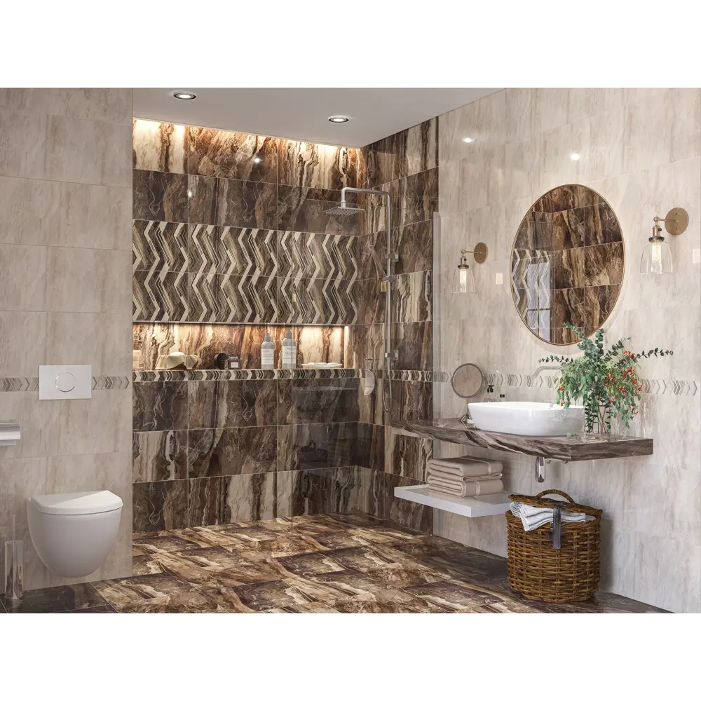 Фото 2 Керамическая плитка Azori 508861201 31x63см 1.59 м² цвет бежевый, цена за упаковку Фото 2 Керамическая плитка Azori 508861201 31x63см 1.59 м² цвет бежевый, цена за упаковку