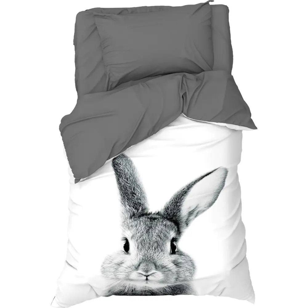 Фото Комплект постельного белья Этель Winter rabbit 7655004, полутораспальный, бязь, цвет белый Фото Комплект постельного белья Этель Winter rabbit 7655004, полутораспальный, бязь, цвет белый