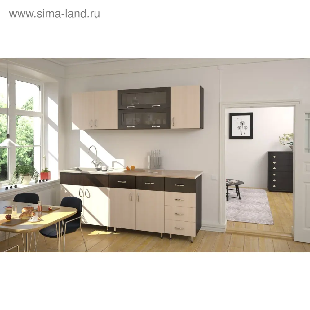 Фото 2 Напольный шкаф Simaland Тоника 60x60x60 см цвет венге ЛДСП Фото 2 Напольный шкаф Simaland Тоника 60x60x60 см цвет венге ЛДСП