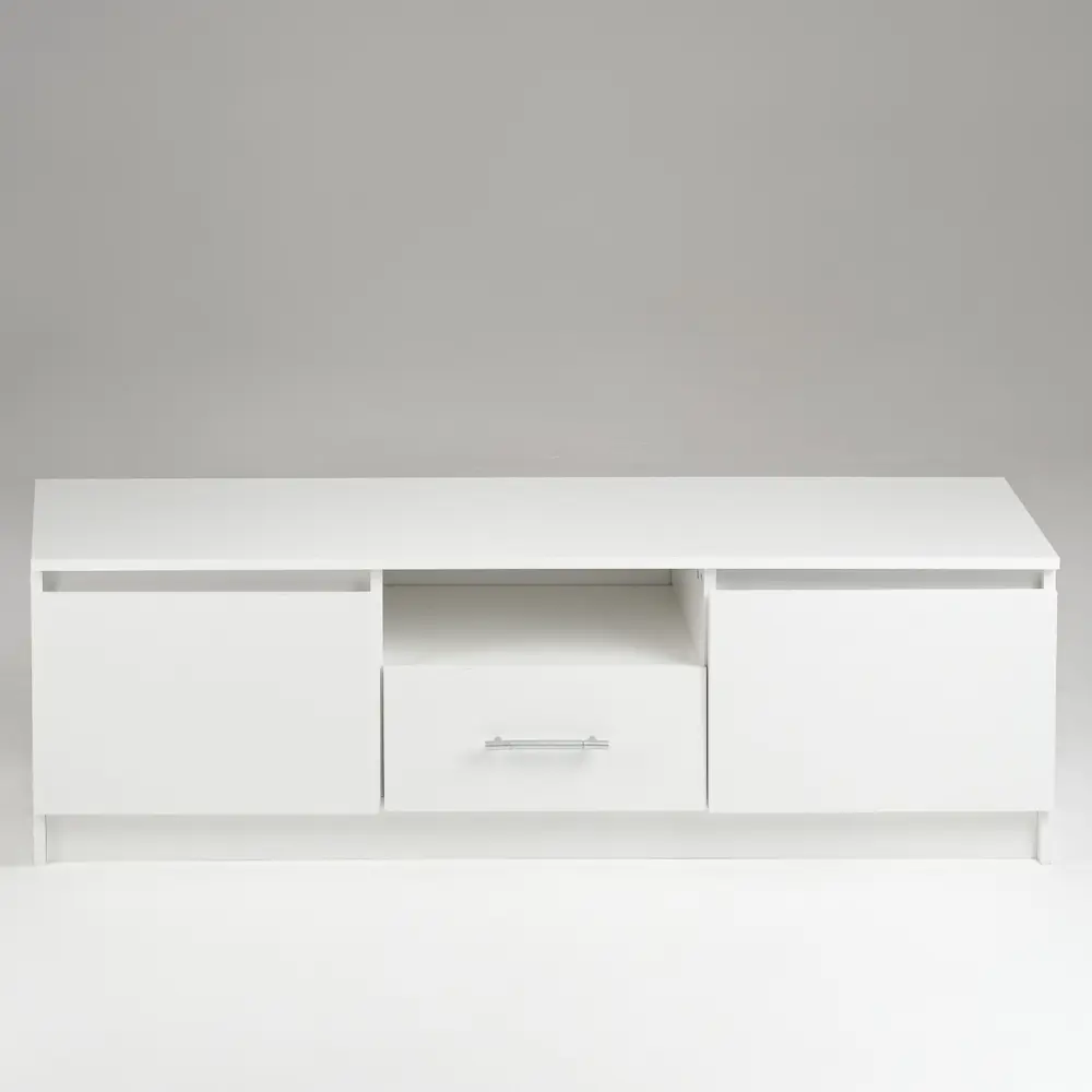 Фото 4 Тумба под телевизор Клик мебель Дели-1 140x44x42 см ЛДСП цвет белый Фото 4 Тумба под телевизор Клик мебель Дели-1 140x44x42 см ЛДСП цвет белый