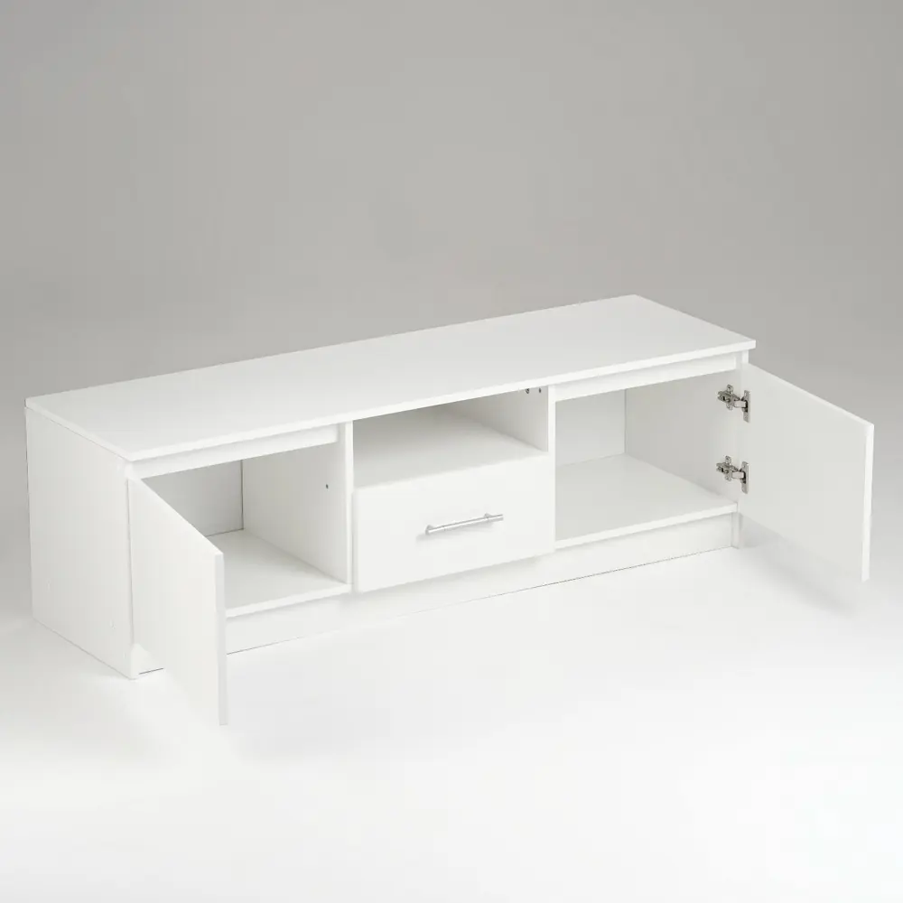 Фото 3 Тумба под телевизор Клик мебель Дели-1 140x44x42 см ЛДСП цвет белый Фото 3 Тумба под телевизор Клик мебель Дели-1 140x44x42 см ЛДСП цвет белый