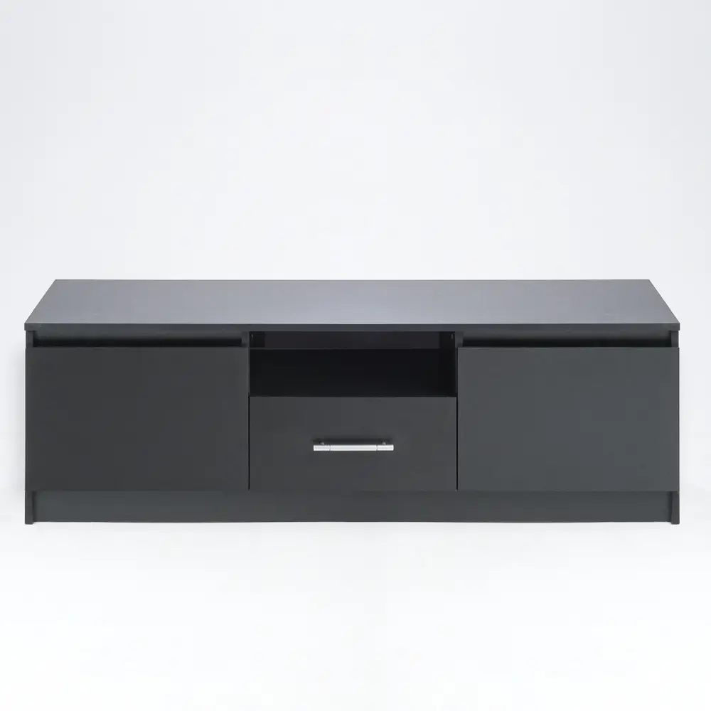 Фото 4 Тумба под телевизор Клик мебель Дели-1 140x44x42 см ЛДСП цвет черный Фото 4 Тумба под телевизор Клик мебель Дели-1 140x44x42 см ЛДСП цвет черный