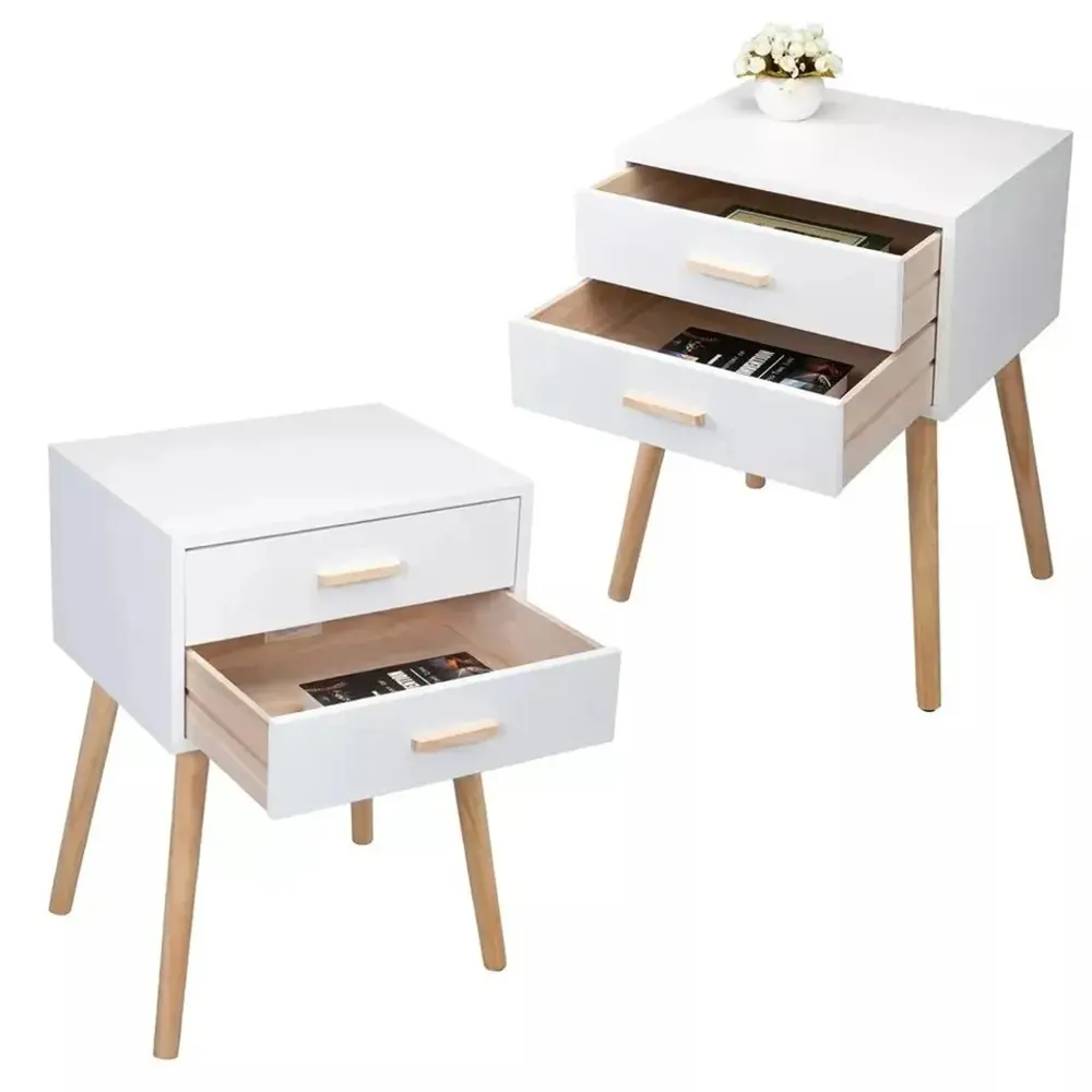 Фото 2 Тумба с выдвижными ящиками Homium Cozy 43x53x35 см МДФ цвет белый Фото 2 Тумба с выдвижными ящиками Homium Cozy 43x53x35 см МДФ цвет белый