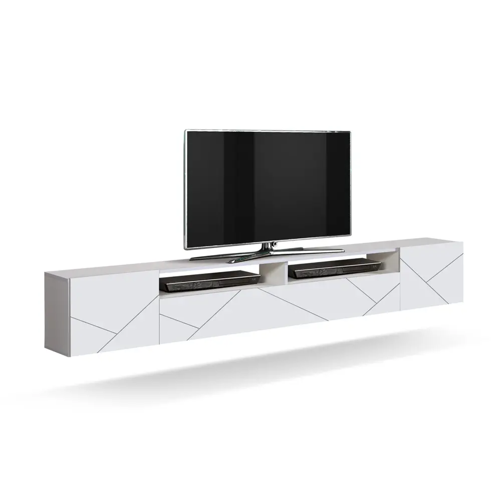 Фото Тумба под телевизор Клик мебель 9910101 213x38.2x35 см ЛДСП цвет белый Фото Тумба под телевизор Клик мебель 9910101 213x38.2x35 см ЛДСП цвет белый