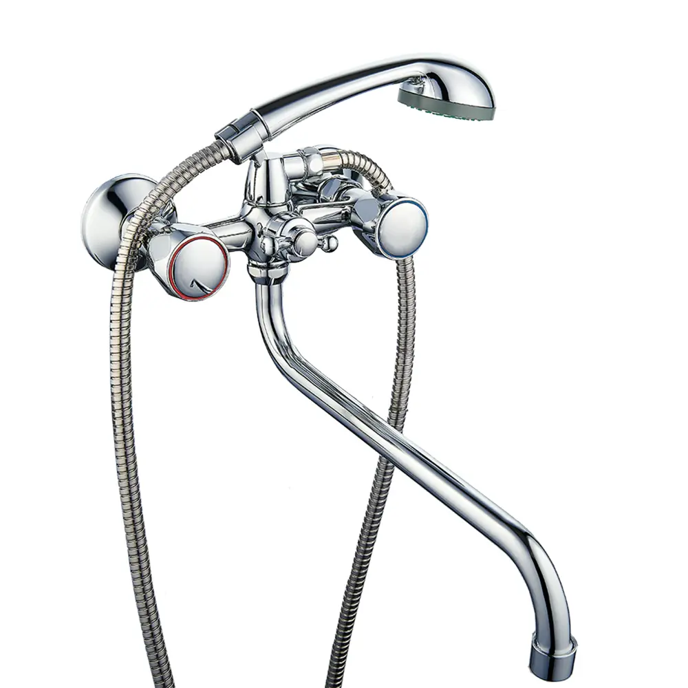 Фото Смеситель для ванны Roegen 261980 двухвентильный с душевой лейкой цвет хром