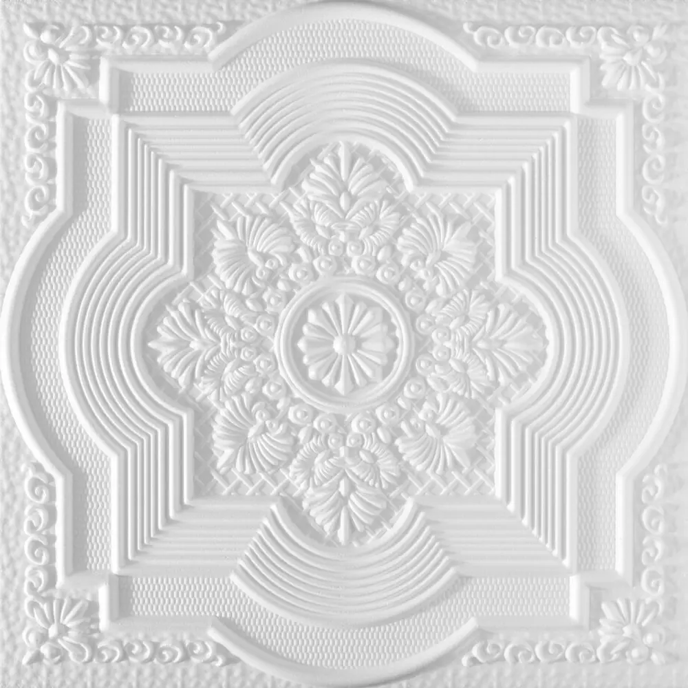 Фото Декоративная плита для потолка Декорек D504, полистирол, 50x50 см