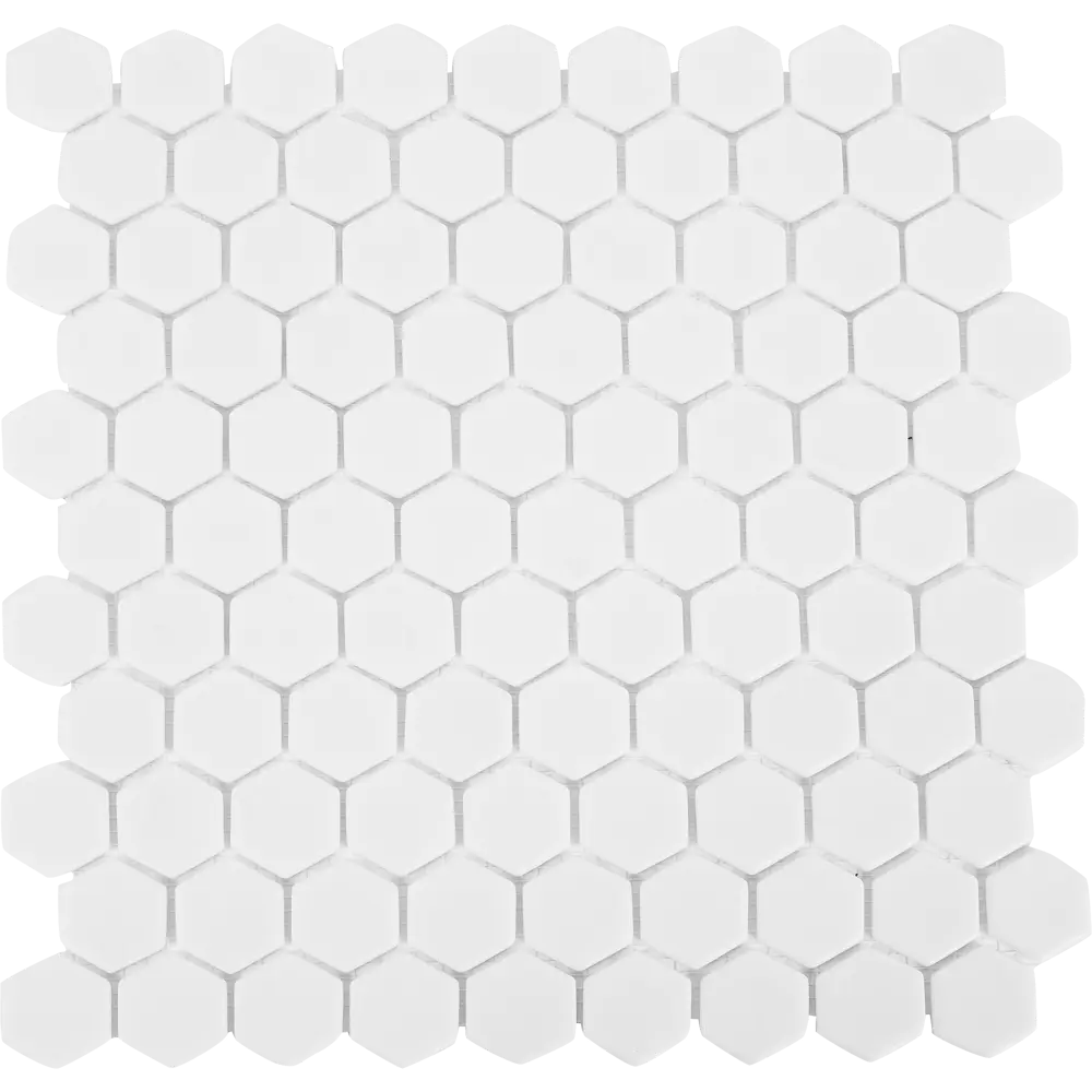 Фото Мозаика стеклянная Vidrepur Hex Antislip 31.7х30.7 см цвет белый Фото Мозаика стеклянная Vidrepur Hex Antislip 31.7х30.7 см цвет белый